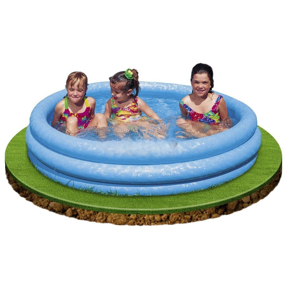Intex Pool – Large 3-Ring Inflatable Kids Pool with Cushioned Floor | (5 Feet x 13")