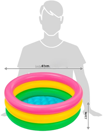 Intex Sunset Glow Baby Pool – 2 Feet Inflatable Kids Pool | Wet Set Collection