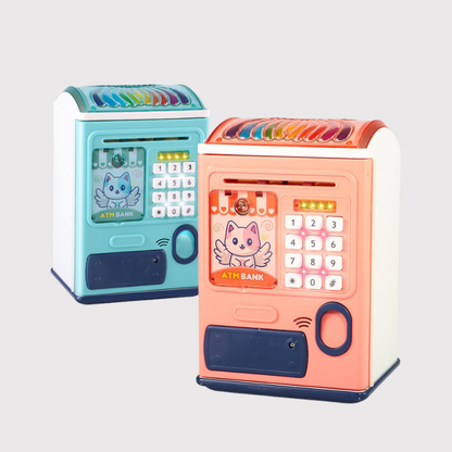 Kids ATM Bank Toy - Electronic Piggy Bank with Fingerprint & Password Security