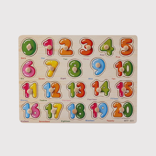 Wooden Number Puzzle 0-20 | Educational Learning Toy for Kids