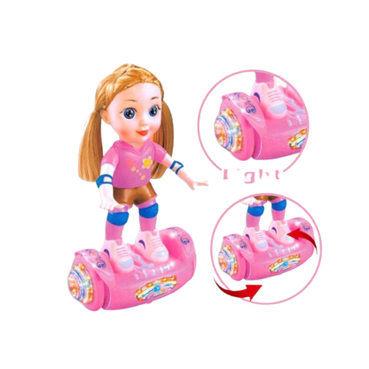 Doll with Balance Car Toy | Interactive Girl Doll Set