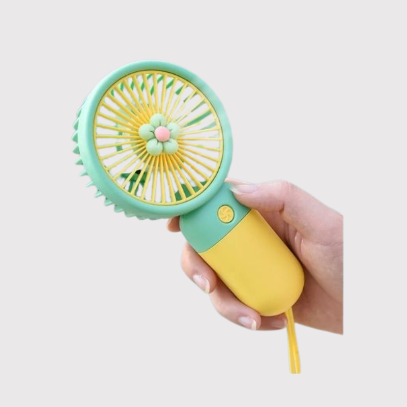 Mini Handheld Fan – USB Rechargeable Portable Fan with Wrist Strap