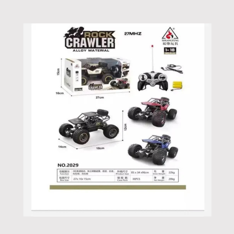 Rechargeable Rock Crawler RC Car |  Off-Road Monster Truck