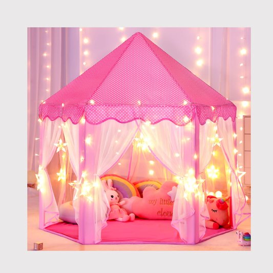 Pink Princess Castle Tent for Kids